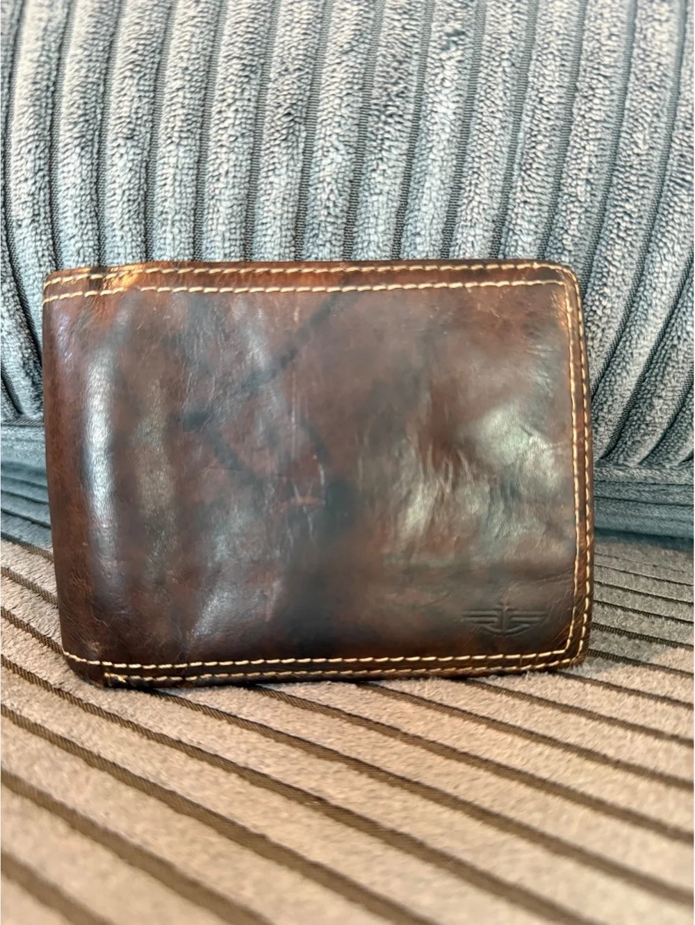 Vintage Dockers Brown Genuine Leather Men's Bi-Fold Wallet